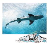 1000 Piece Wooden Jigsaw Puzzles for Adults Whale Shark Jigsaw Puzzle for Children Family Games 1000pcs (75x50cm)