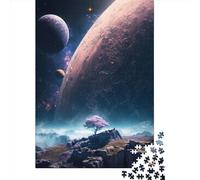 1000-Piece Wooden Jigsaw Puzzles Interstellar Tree Jigsaw Puzzle Home Wall Decor Educational Toy for Family Game 1000pcs (75x50cm)