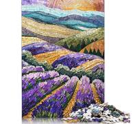 1000 Piece Wooden Jigsaw Puzzles Lavender Mosaic Sunrise Jigsaw Puzzle Family Activity 1000pcs (75x50cm)