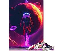 1000 Piece Wooden Jigsaw Puzzles Neon Flying Astronomy Jigsaw Puzzle Family Activity 1000pcs (75x50cm)