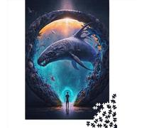 1000 Piece Wooden Jigsaw Puzzles Portal to Water Jigsaw Creative Rectangular Puzzle for Family Game,Friends 1000pcs (75x50cm)