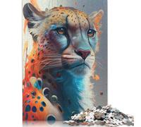 1000 Piece Wooden Jigsaw Puzzles The Brave Cheetah Jigsaw Puzzle Family Activity 1000pcs (75x50cm)