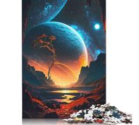 1000 Piece Wooden Jigsaw Puzzles Twilight Cosmos Jigsaw Puzzle Family Activity 1000pcs (75x50cm)
