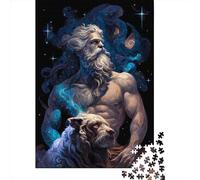 1000 Piece Wooden Jigsaw Puzzles Zeus And His Companion Jigsaw Creative Rectangular Puzzle Gift for Family Game,Friends 1000pcs (75x50cm)