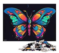 1000 Piece Wooden Puzzle For Adults Cartoon Colorful Butterfly Square Puzzle for Kids Family Games 1000pcs (75x50cm)