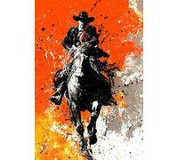 1000 Piece Wooden Puzzle for Adults Cowboy Horse Riding Abstract Jigsaw Puzzle for Relaxing Home Decor and Gift