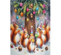 1000-Piece Wooden Puzzle for Adults,Cute Squirrel Wildlife-Animal Puzzle | Beautiful Cute Squirrel-Centered Puzzle Art, Fun-Filled Design, Multi-Person Leisure-Style Home Decor