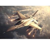 1000 Piece Wooden Puzzle for Adults Fighter Jet Jigsaw Puzzle Featuring Military Aircraft in Flight Against Cloudy Sky for Relaxing Home Decor and Gift