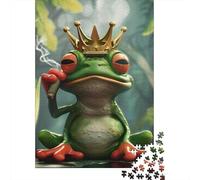 1000 Piece Wooden Puzzle For Adults Frog King Square Puzzle for Kids Family Games 1000pcs (75x50cm)