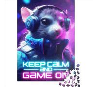 1000 Piece Wooden Puzzle For Adults Hamster Gaming Square Puzzle for Kids Family Games 1000pcs (75x50cm)