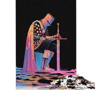 1000 Piece Wooden Puzzle For Adults Knight Pt. 4 Square Puzzle for Kids Family Games 1000pcs (75x50cm)