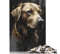 1000 Piece Wooden Puzzle For Adults Labrador Retriever Dog Square Puzzle for Kids Family Games 1000pcs (75x50cm)
