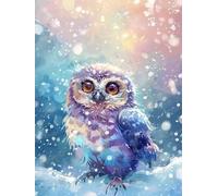 1000-Piece Wooden Puzzle for Adults, Owl In Snow Zero-Dust Art | Calm Owl Resting Within Snow-Covered Surroundings, Peaceful Wildlife-Style Diy Wall Art