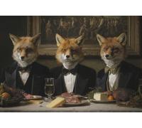 1000 Piece Wooden Puzzle for Adults Sir Reynard Fox Dinner Party Jigsaw Puzzle for Relaxing Home Decor and Gift