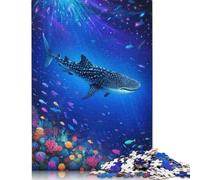 1000 Piece Wooden Puzzle For Adults Whale Shark Underwater Square Puzzle for Kids Family Games 1000pcs (75x50cm)