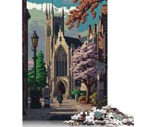 1000 Piece Wooden Puzzle For Adults Windsor Pixel Art Square Puzzle for Kids Family Games 38x26cm/1000pcs