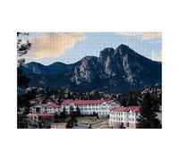 1000 Piece Wooden Stanley Hotel Estes Park Jigsaw Puzzle, Challenging Decompression Educational Toy for Adults