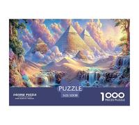 1000 Piece World Famous Buildings Jigsaw Puzzle for Adults - Fantasy Pyramids - Birthday Gift, Educational & Stress-Relief Toy 52x38cm/1000pcs