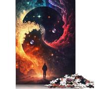 1000 Piece Yan Yin Sky in Space Square Puzzles for Adults, Wooden Puzzles Toy Wall Decor 1000pcs (75x50cm)