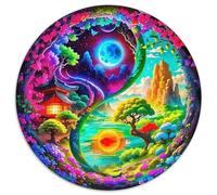 1000 Piece Yin-yang Jigsaw Puzzles Great Gift for Adults Family Challenging Toys Home Decors Brainteasing Chinese Style Jigsaw Puzzle for Adults 1000pcs (67.5x67.5cm)