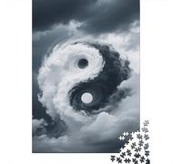 1000 Piece Yinyang Jigsaw Puzzles for Adults Challenge Toy Educational Games Decoration Taiji Clouds Jigsaws Unique Gift 1000pcs (75x50cm)