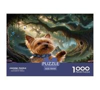 1000 Piece Yorkshire Terrier Jigsaw Puzzle for Adults - A Mindful Challenge, Family Game, Ancient Tree Jigsaws, Decoration Birthday Gifts 70x50cm/1000pcs