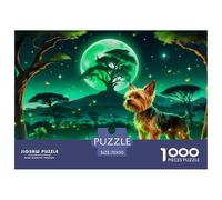 1000 Piece Yorkshire Terrier Jigsaw Puzzle for Adults Kids - Challenging & Brainteasing, Moon Tree Puzzle, Home Decoration Birthday Gifts 70x50cm/1000pcs