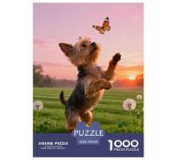1000 Piece Yorkshire Terrier Jigsaw Puzzle for Adults & Kids - Family Fun, Family Happy Game, Grassland Jigsaws, Home Decoration Gifts 70x50cm/1000pcs