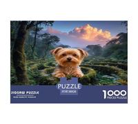 1000 Piece Yorkshire Terrier Jigsaw Puzzle for Adults - Relaxation & Focus, Family Game, Moss Jigsaws, Decoration Gifts 38x26cm/1000pcs
