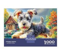 1000 Piece Yorkshire Terrier Jigsaw Puzzles Great Gift for Adults Challenging Games Home Decoration Cute Pet Dog Jigsaw Puzzle for Women Men Adult 38x26cm/1000pcs