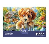 1000 Piece Yorkshire Terrier Jigsaw Puzzles Great Gift for Adults Educational Games Home Decoration Cute Pet Dog Jigsaw Puzzle for Adults And Kids 38x26cm/1000pcs
