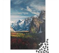 1000 Piece Yosemite National Park Square Jigsaw Puzzles for Adults, Wooden Puzzles Educational Game for Children 1000pcs (75x50cm)