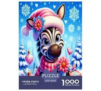 1000 Piece Zebra Game Puzzle for Adults Gifts Fun Challenging Home Decors Quirky Wild Animals Jigsaw Puzzle for Adults And Kids Age 12 And Up 70x50cm/1000pcs