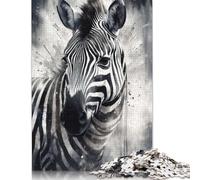 1000 Piece Zebra Portrait Jigsaw Puzzles for Adults Puzzles Learning Educational Toys 1000pcs (38x26cm)