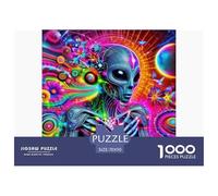 1000 PieceAlien Jigsaw PuzzleStrange Alien Age 14+ for Adults70x50cm/1000pcs for Challenging Family Activity Game Perfect for Relaxation Colourful Challenging Games - Gifts
