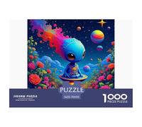 1000 PieceAlien Jigsaw PuzzleStrange Alien for Adults70x50cm/1000pcs for Challenging Family Activity Game Perfect for Relaxation Colourful Creativity & Gift Giving