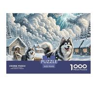 1000 PieceAmerican Eskimo Dog Jigsaws Pieces The Challenge Is Difficult Puzzles for Adults with Home Décor Puzzle Educational Gam Adults 12 Years of Age And OlderAmerican Eskimo Dog