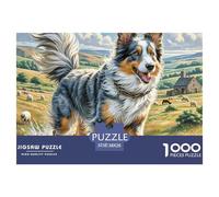 1000 PieceAustralian Shepherd Jigsaws Pieces The Challenge Is Difficult Puzzles for Adults with Home Décor Tough Game Adults 12 Years of Age And OlderAustralian Shepherd