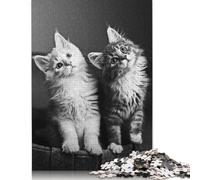 1000 PieceBlack Cute Cat Jigsaw Puzzles for Adults And Wooden Puzzle for Puzzles Lovers 1000pcs (75x50cm)