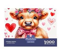 1000 PieceCow (41) Decoration PuzzleCute Animals The Challenge Is Difficult Puzzles for Adults with Home Decor Gifts Puzzle Educational Gam Adults 12 Years of Age And OlderCow (41)