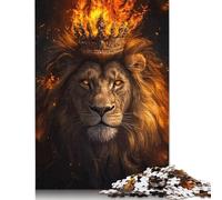 1000 PieceFiery Lion King Jigsaw Puzzles for Adults And Wooden Puzzle for Puzzles Lovers 1000pcs (75x50cm)