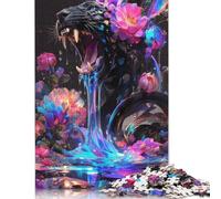 1000 PieceFloral Panther Fury Jigsaw Puzzles for Adults And Wooden Puzzle for Puzzles Lovers 1000pcs (75x50cm)