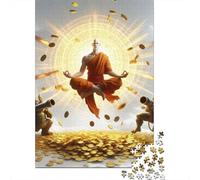 1000 PieceGlowing Monk Jigsaw Puzzles for Adults And Wooden Puzzle for Puzzles Lovers 1000pcs (75x50cm)