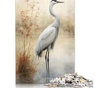 1000 PieceGraceful Crane Watercolor Jigsaw Puzzles for Adults And Wooden Puzzle for Puzzles Lovers 1000pcs (75x50cm)