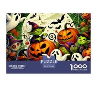 1000 PieceHalloween Jigsaws Pieces Halloween-themed Style The Challenge Is Difficult Puzzles for Adults with Home Decor Gifts Brainteasing Adults 12 Years of Age And OlderHalloween
