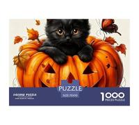 1000 PieceHalloween Jigsaws Pieces Halloween-themed Style The Challenge Is Difficult Puzzles for Adults with Home Décor Brainteasing Adults 12 Years of Age And OlderHalloween
