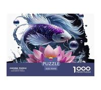 1000 PieceKoi Fish Jigsaws Pieces Animals That Can Bring Good Luck The Challenge Is Difficult Puzzles for Adults with Home Decor Gifts Tough Game Adults 12 Years of Age And OlderKoi Fish