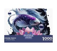 1000 PieceKoi Fish Jigsaws Pieces Animals That Can Bring Good Luck The Challenge Is Difficult Puzzles for Adults with Home Décor Tough Game Adults 12 Years of Age And OlderKoi Fish
