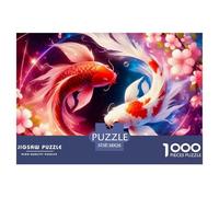 1000 PieceKoi Fish Jigsaws Pieces Animals That Can Bring Good Luck The Challenge Is Difficult Puzzles for Adults with Home Decor Gifts Tough Game Adults 12 Years of Age And OlderKoi Fish