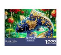 1000 PieceKoi Fish Jigsaws Pieces Animals That Can Bring Good Luck The Challenge Is Difficult Puzzles for Adults with Home Décor Puzzle Educational Gam Adults 12 Years of Age And OlderKoi Fish